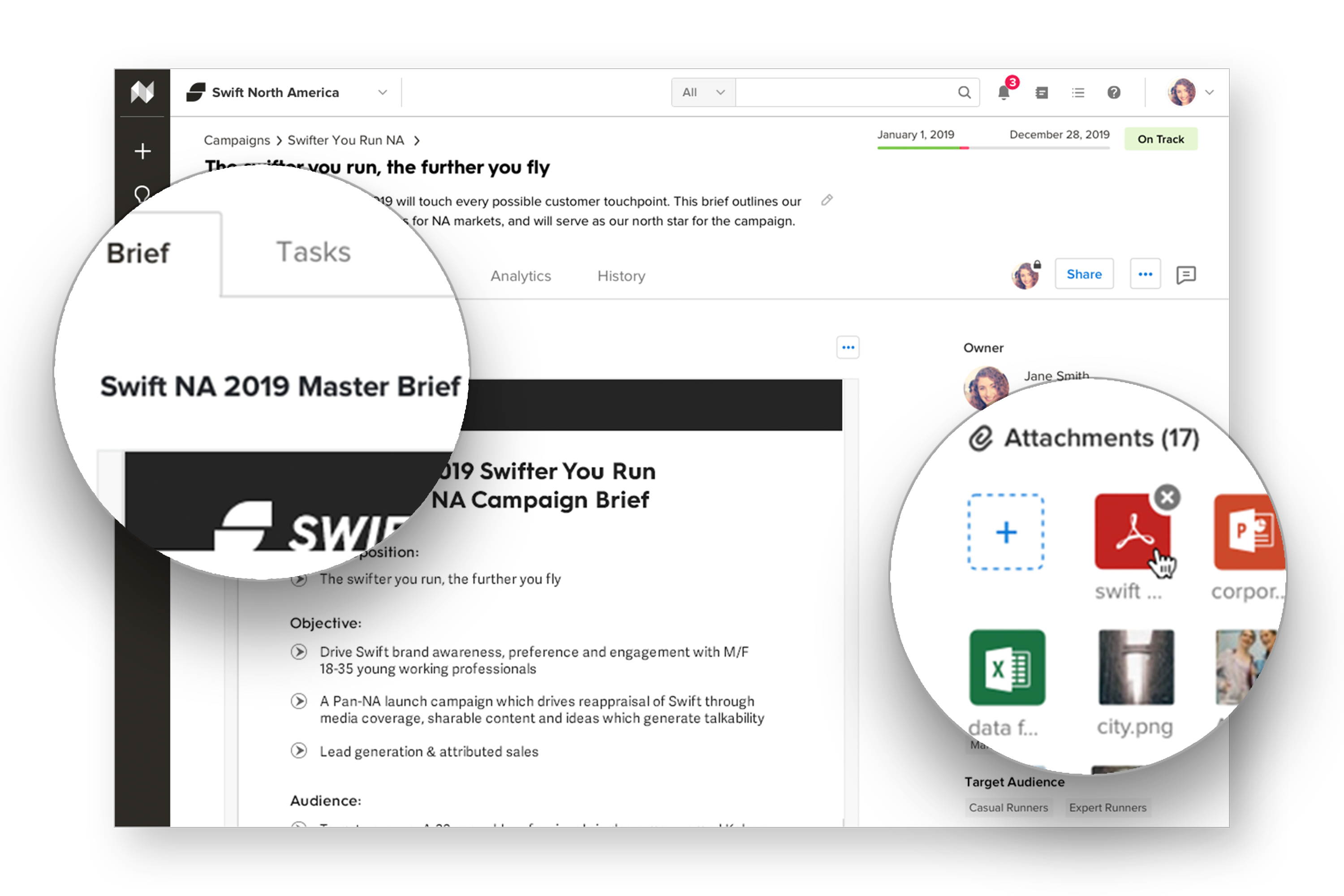 Planning dashboard