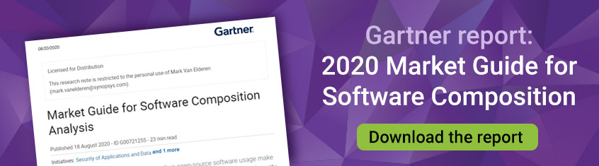 Gartner report: 2020 Market Guide for Software Composition | Synopsys