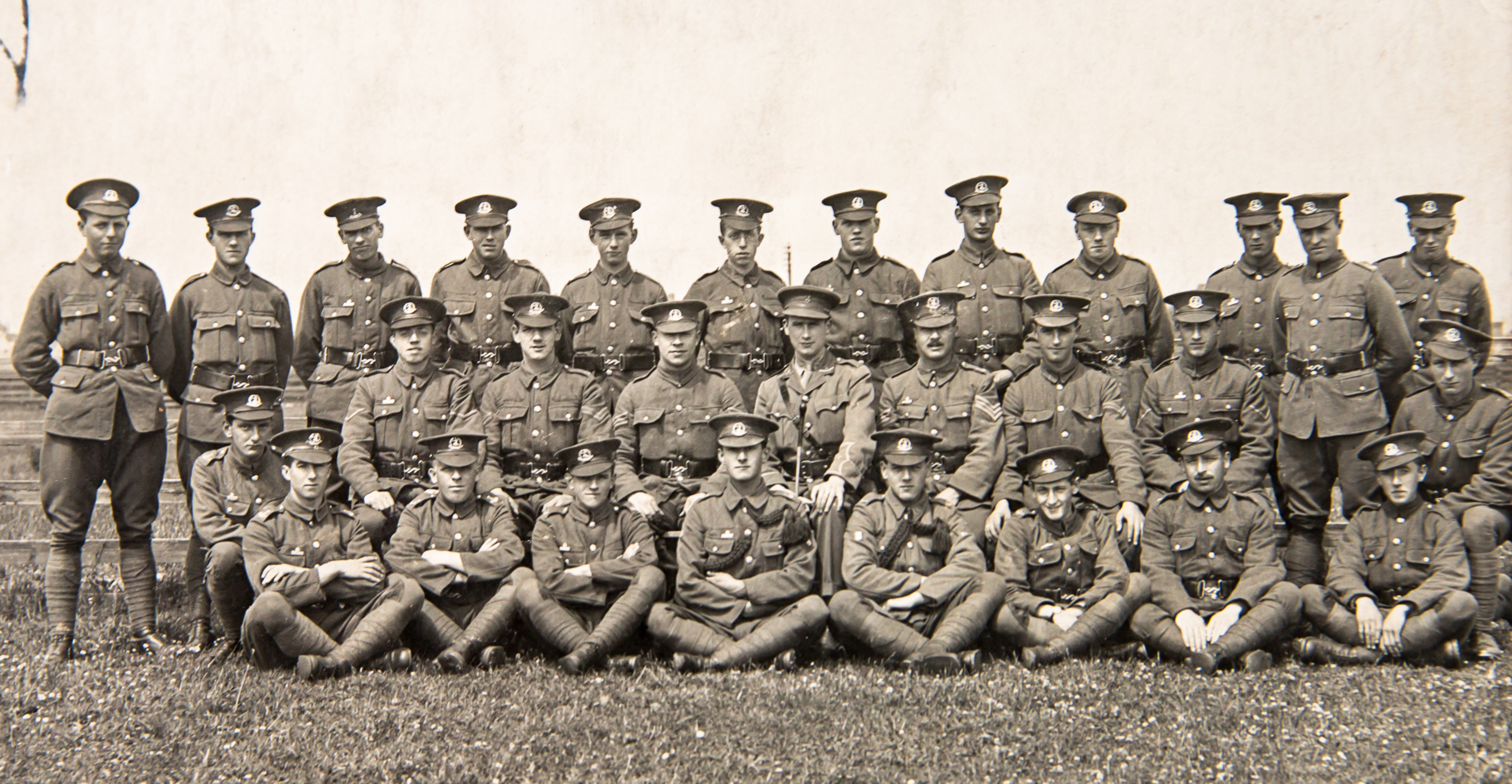 British regiment group photo 1940th. English vintage photo