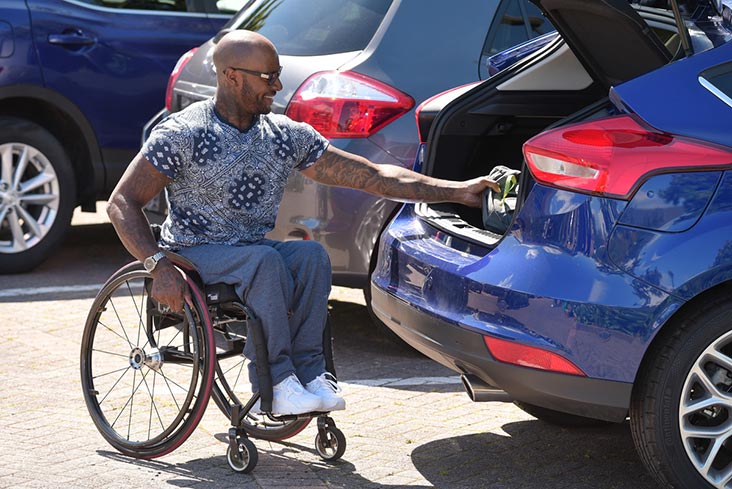 Motability Scheme customer with car