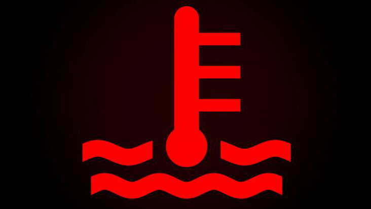 Temperature warning light