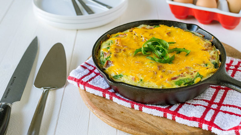 McCormick Spinach and Bacon Skillet Quiche