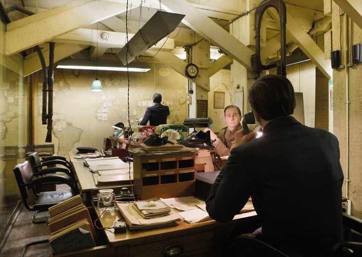 Recreated scene at the Churchill War Rooms