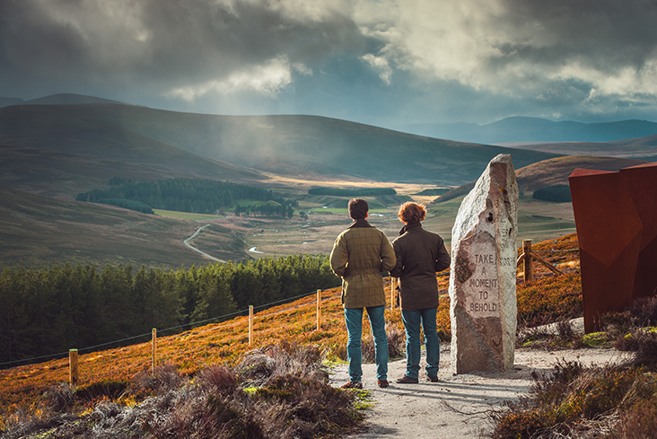 The view from the scenic Snow Roads through the Cairngorms