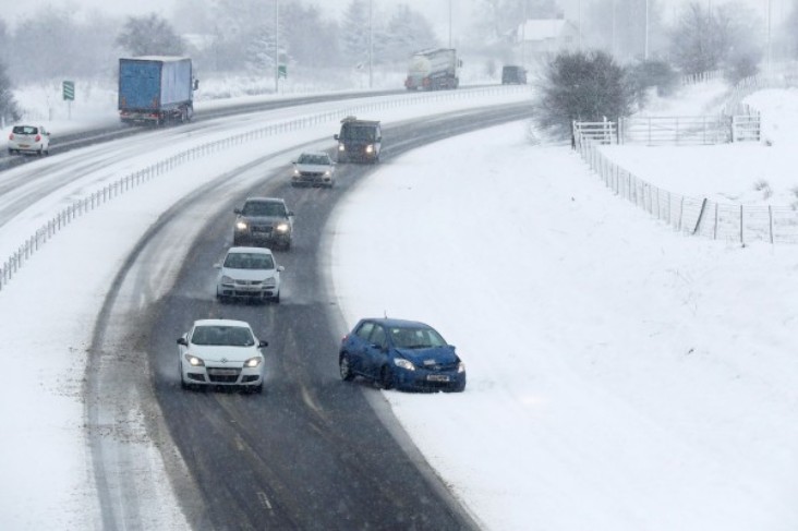 Cars in snow