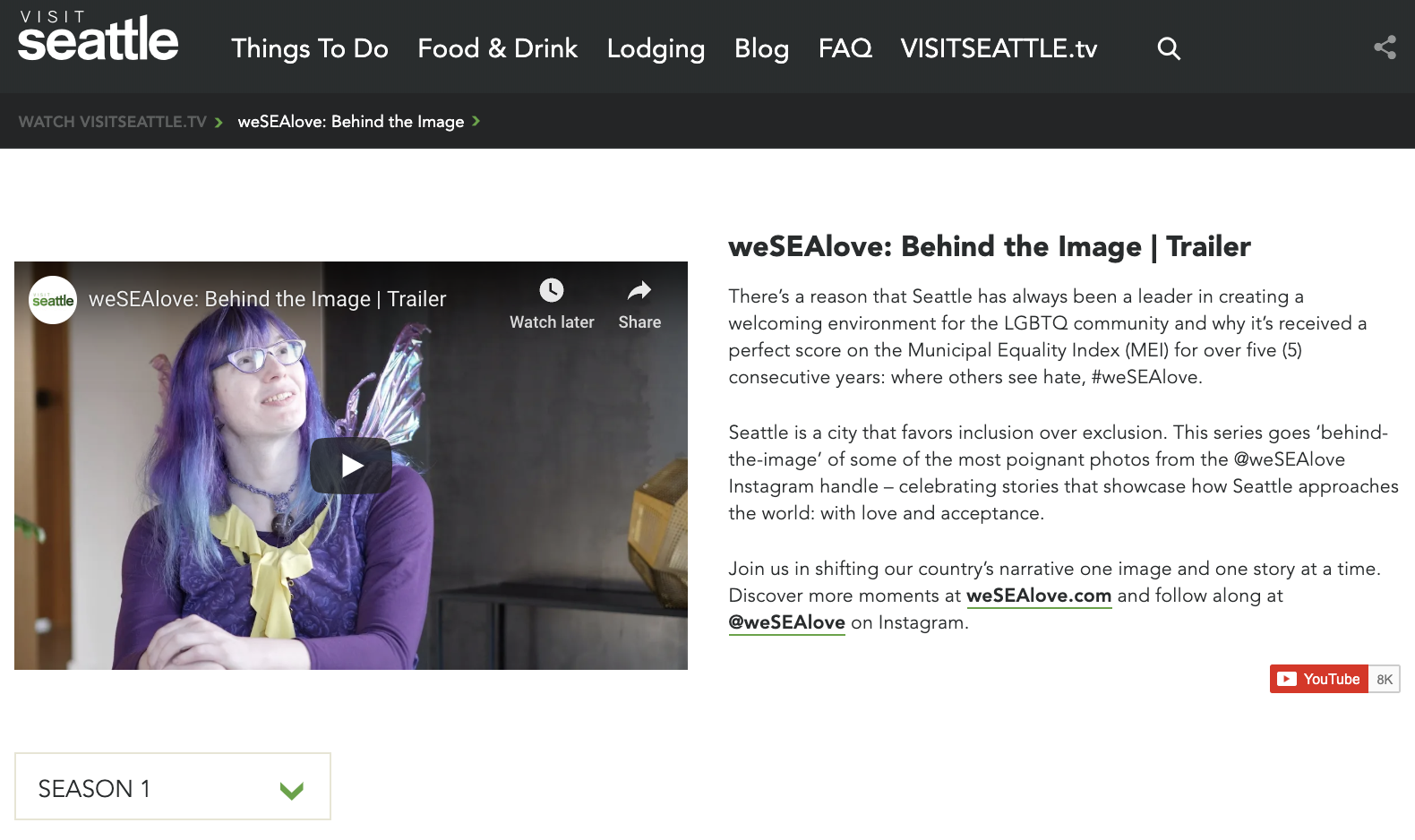 weSEAlove Behind The Image | VisitSeattle.TV