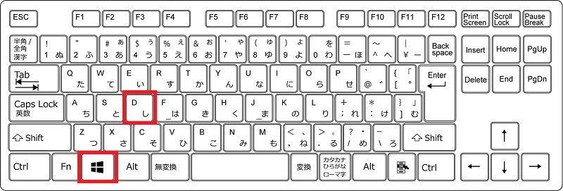 ショートカット デスクトップを表示 タスクの切り替え Biglobeハンジョー