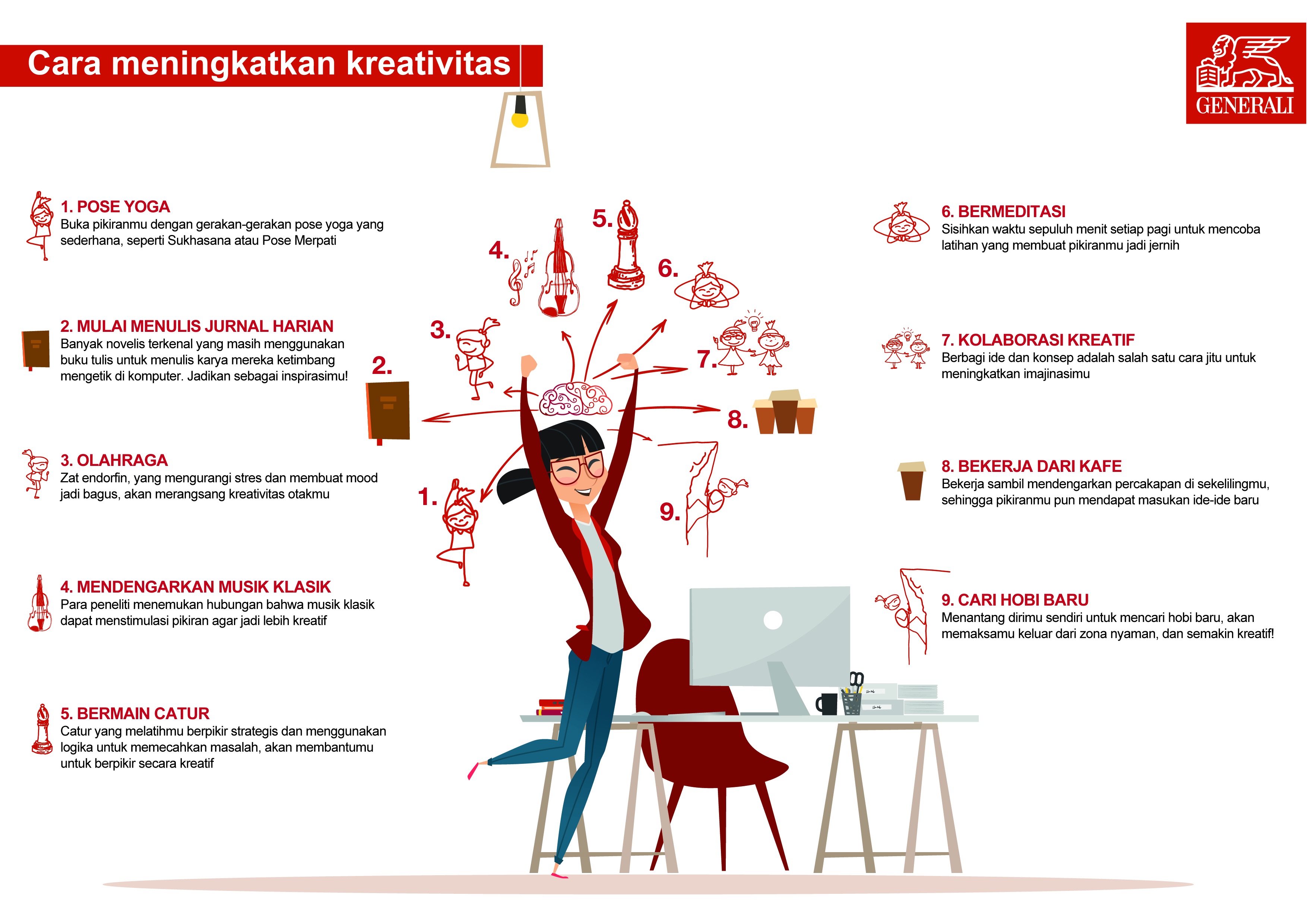 Tips Untuk Meningkatkan Kreativitas Anda Dalam Pekerjaan Dan Kehidupan Sehari hari