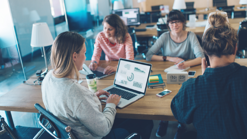 Meeting room concept, business people discussion