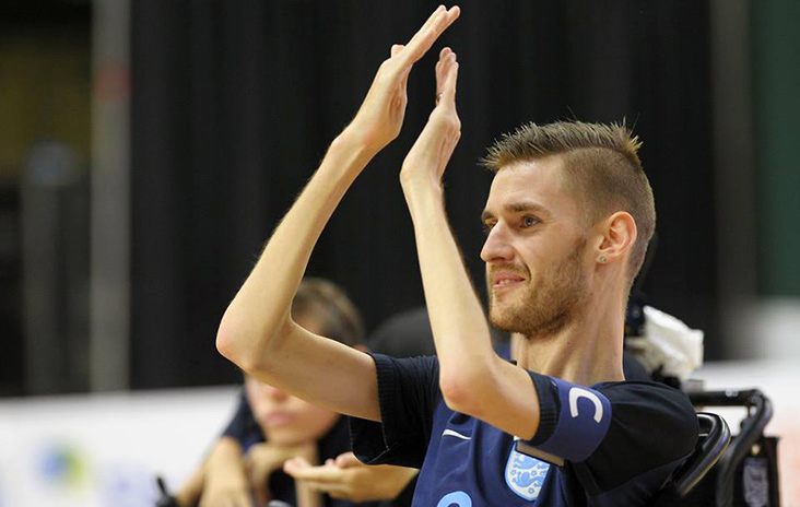 Jon Bolding thanking the fans at the 2017 FIPFA World Cup in Florida