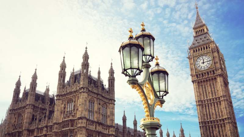 Big Ben and the houses of parliament in London