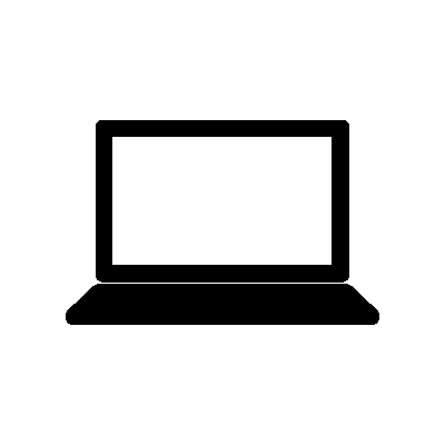 Laptop icon simple flat style illustration isolated on white