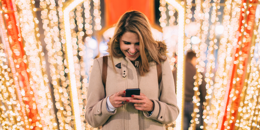 Woman using mobile phone
