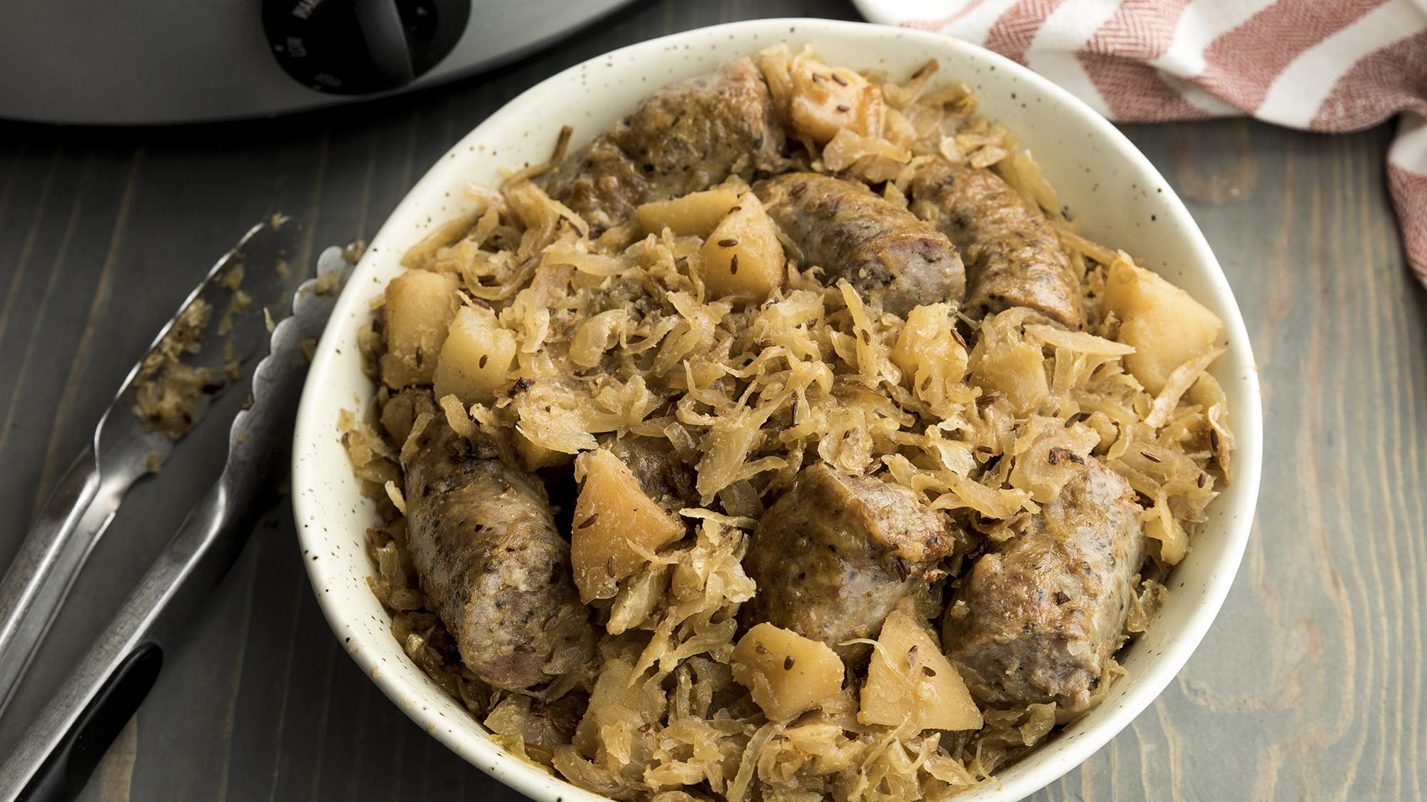 Sausage and sauerkraut crockpot