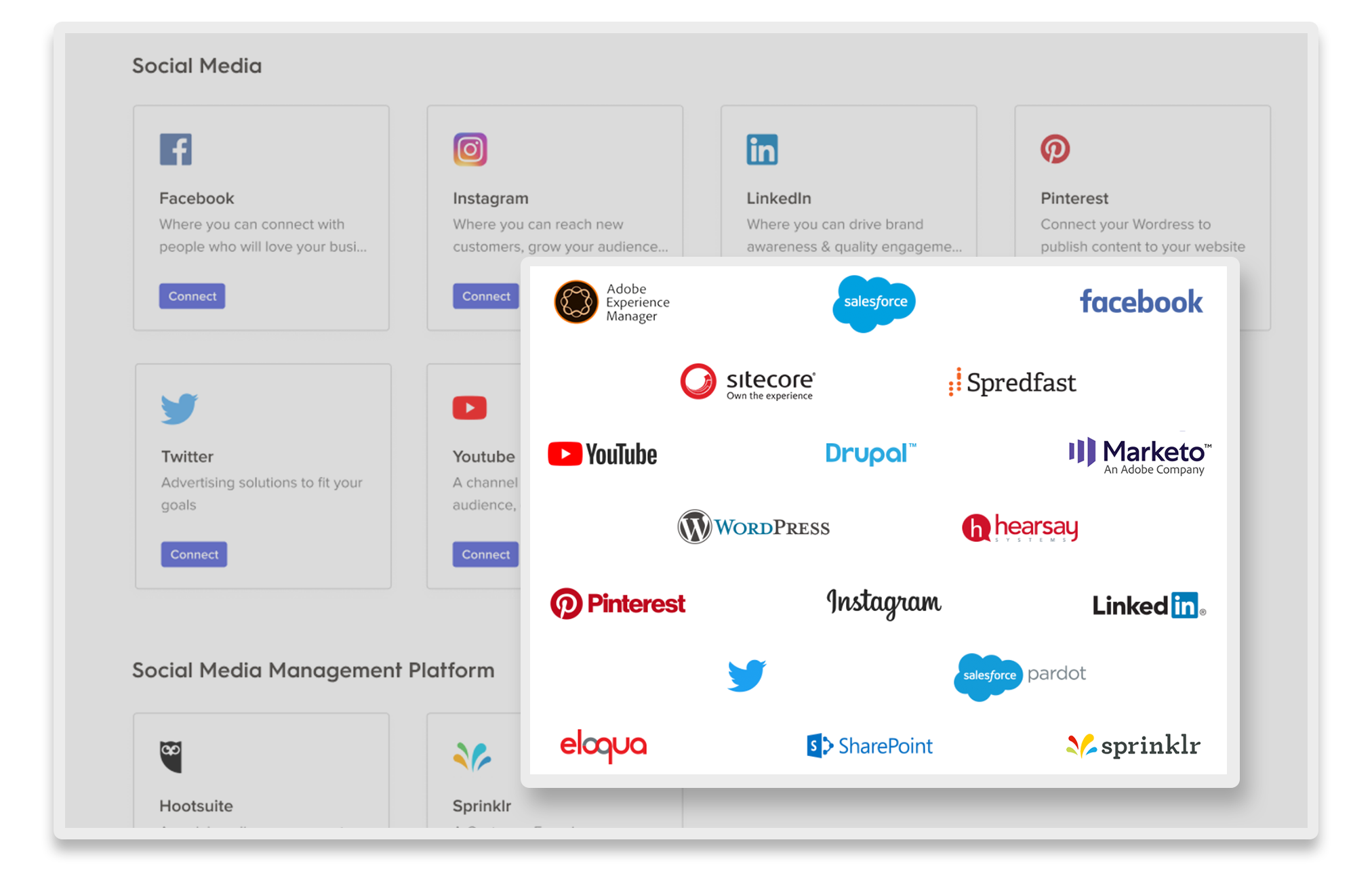 Welcome Social Media Integrations