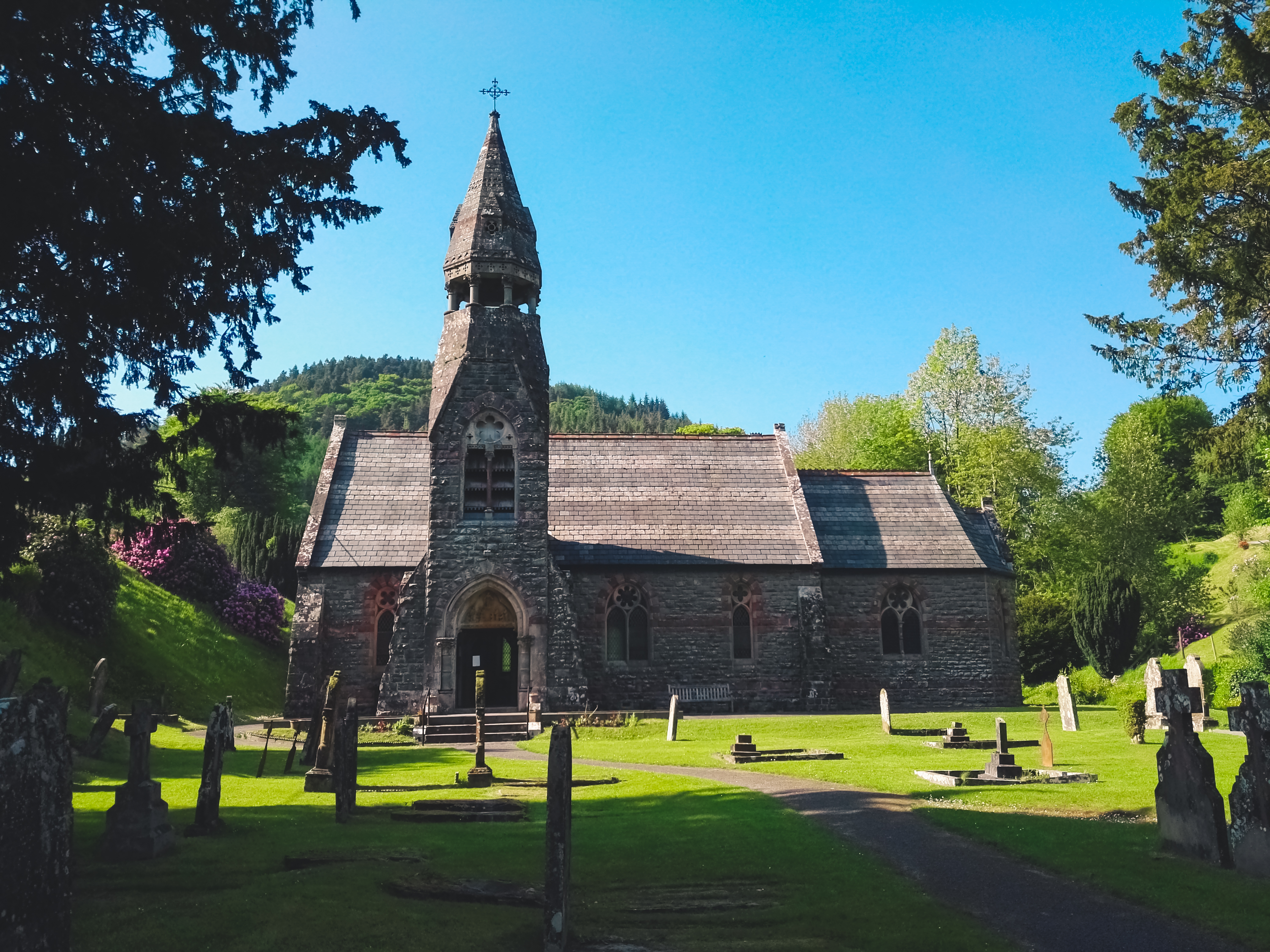 Small abbey and cemetery