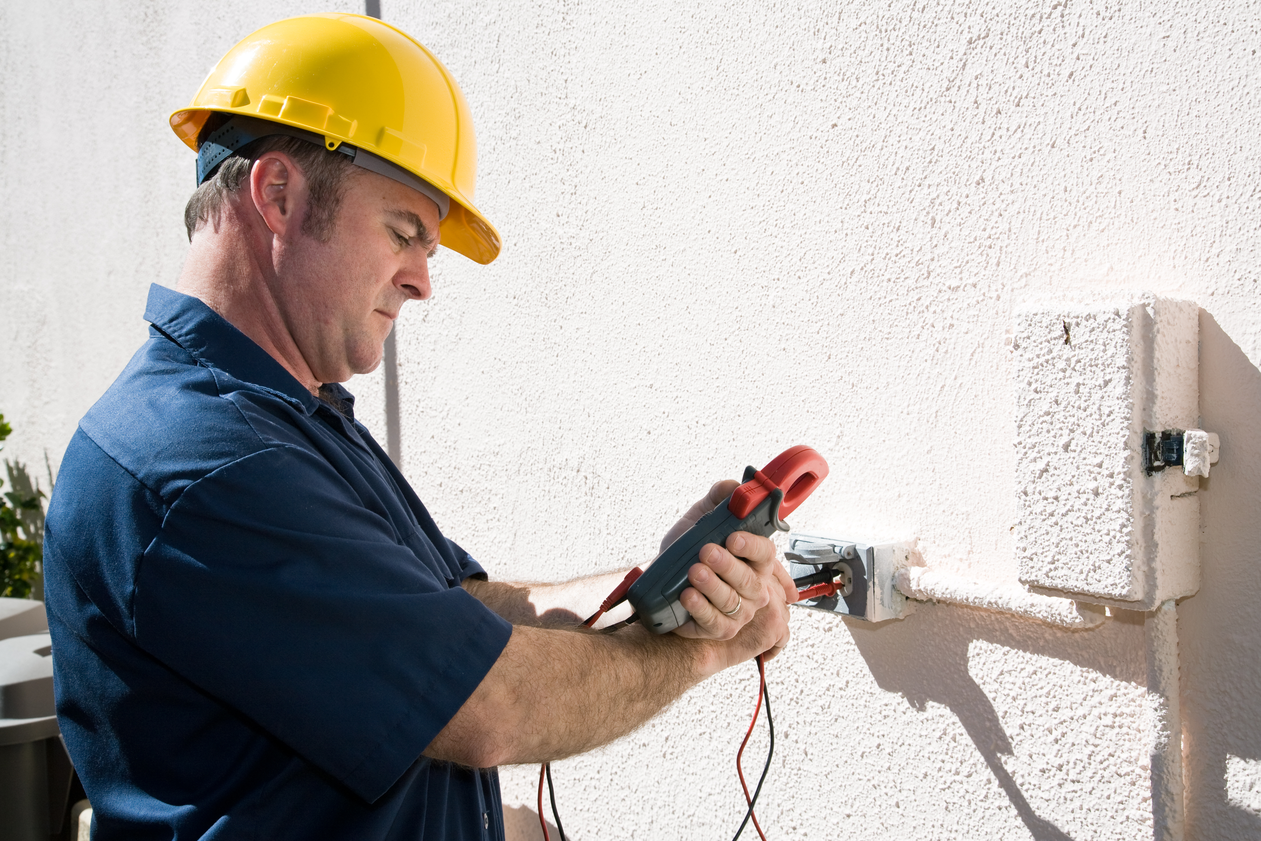 Electrician Checking Voltage